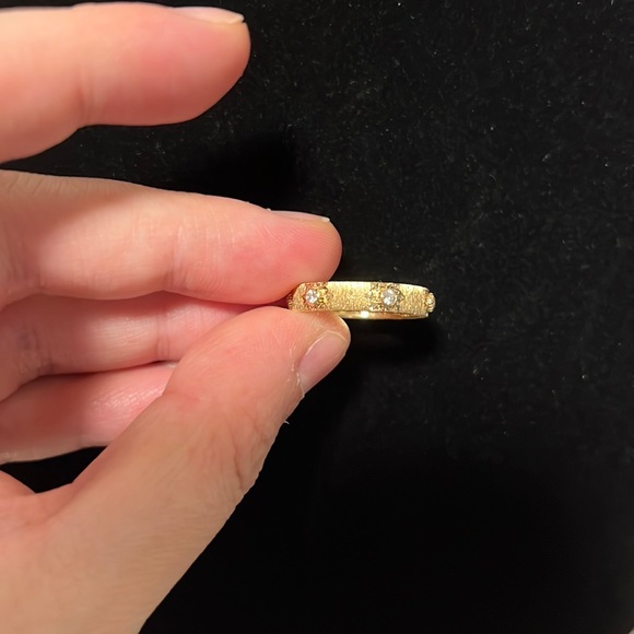 Hand engraved solid 18k yellow gold ring - Picture 6 of 12